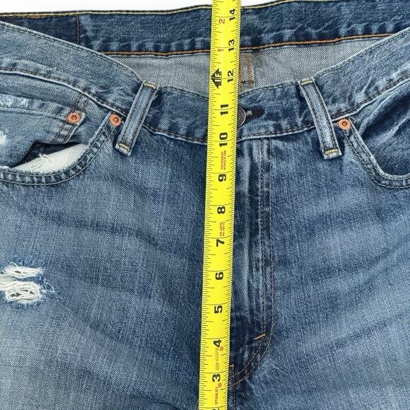 Levis 541 Athletic Fit Distressed Jeans Mens 36x32 Blue Medium Wash 100% Cotton - Picture 10 of 11